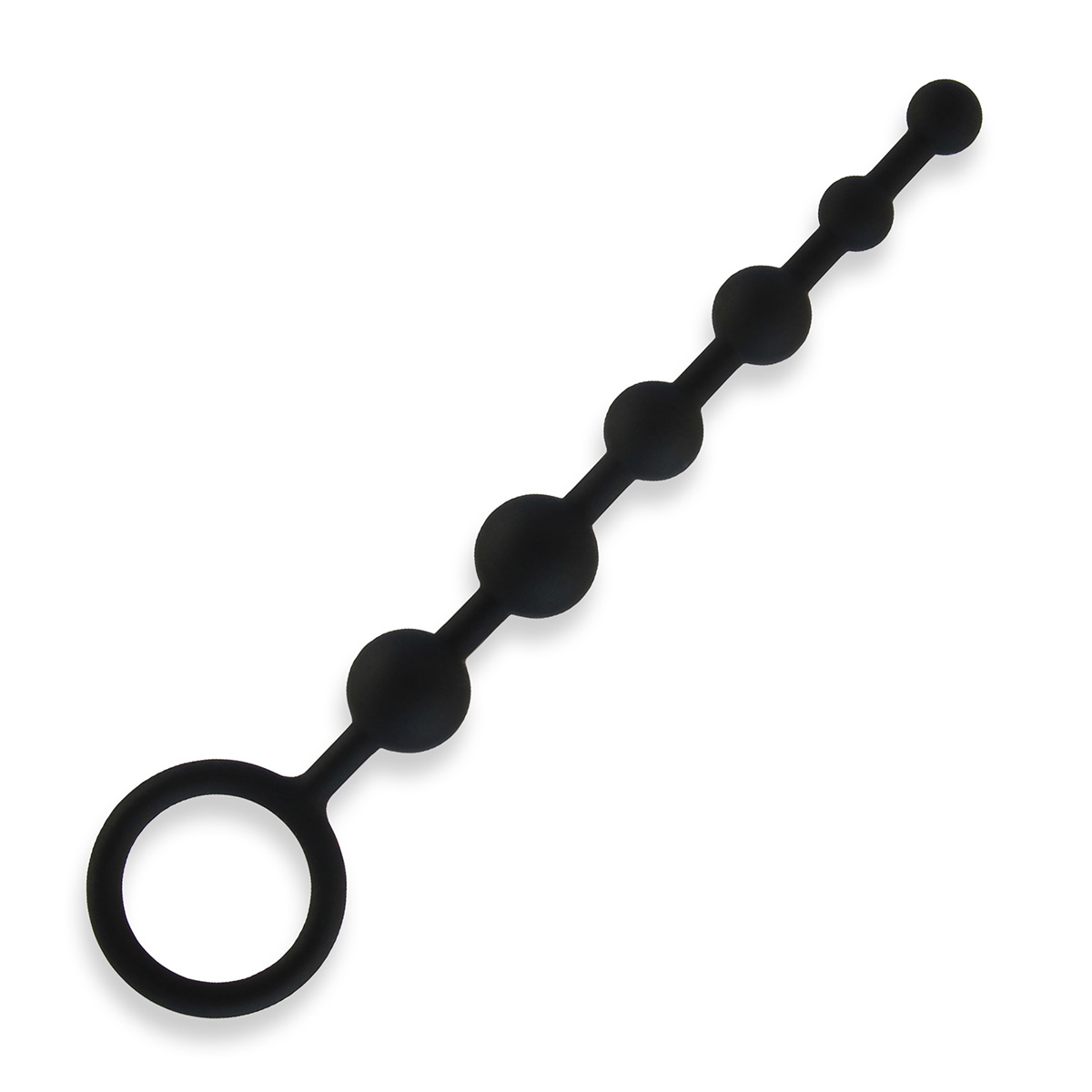 All about anal Черные силиконовые анальные бусины Silicone Anal Beads 6 шариков