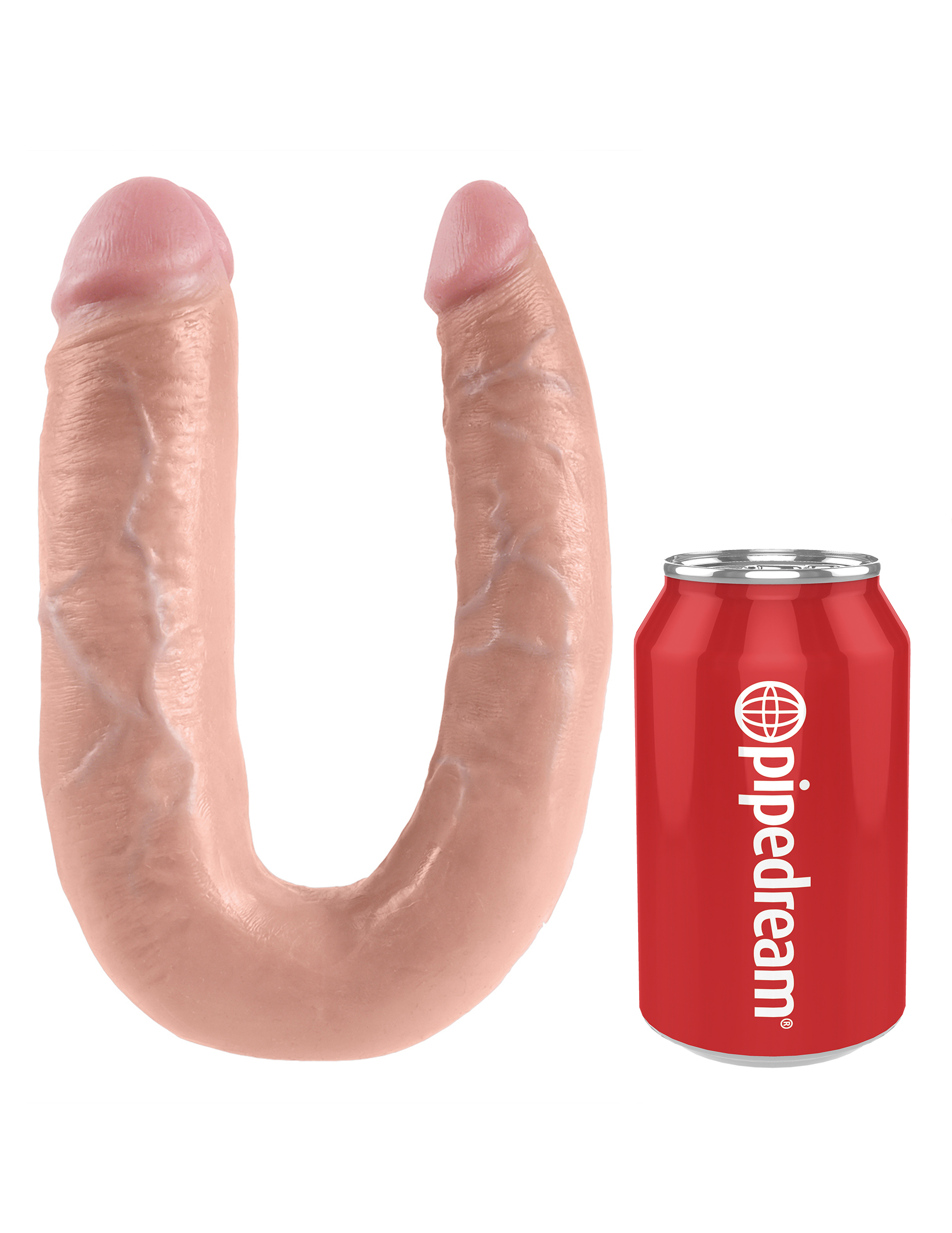 Фаллоимитатор двухголовый - безременной страпон, телесный King Cock