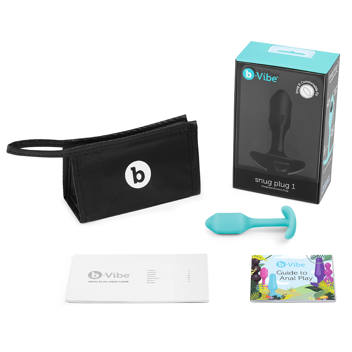 b-Vibe Профессиональная пробка для ношения B-vibe Snug Plug 1 тиффани