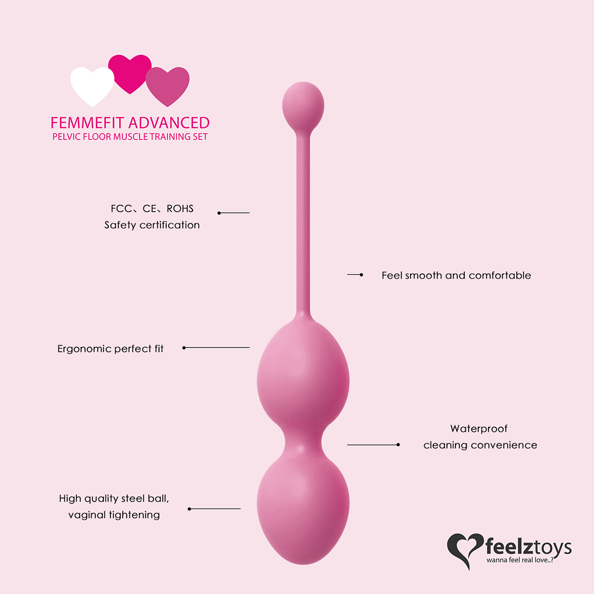 FeelzToys Усовершенствованный набор FemmeFit для женских тренировок Advanced Pelvic Muscle Training Set