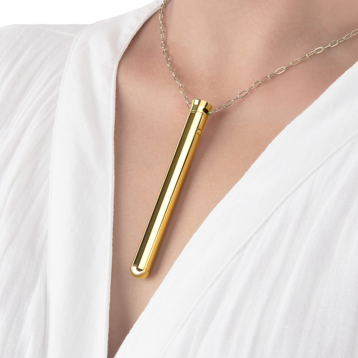 le WAND Элегантный вибромассажер-кулон из стали le WAND VIBRATING NECKLACE GOLD
