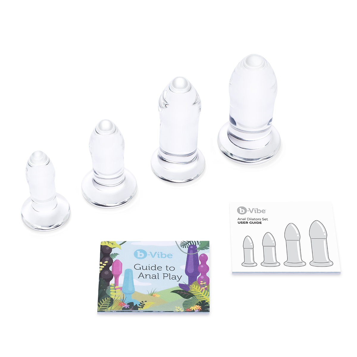 b-Vibe Набор тренировочных стеклянных плагов ANAL DILATORS SET