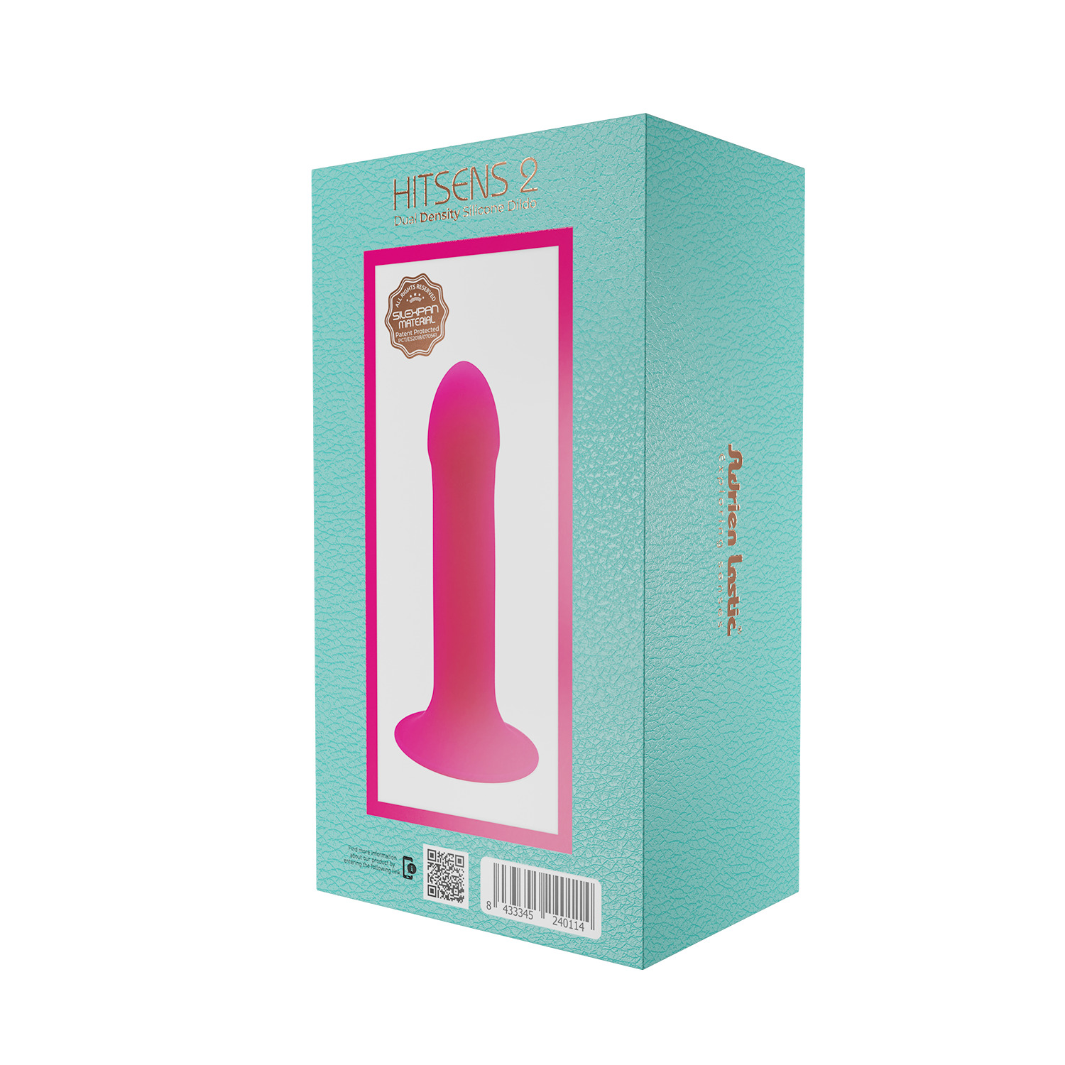 Дилдо на присоске с двойной плотностью ADRIEN LASTIC DILDO HITSENS DUAL DENSITY S02 PINK