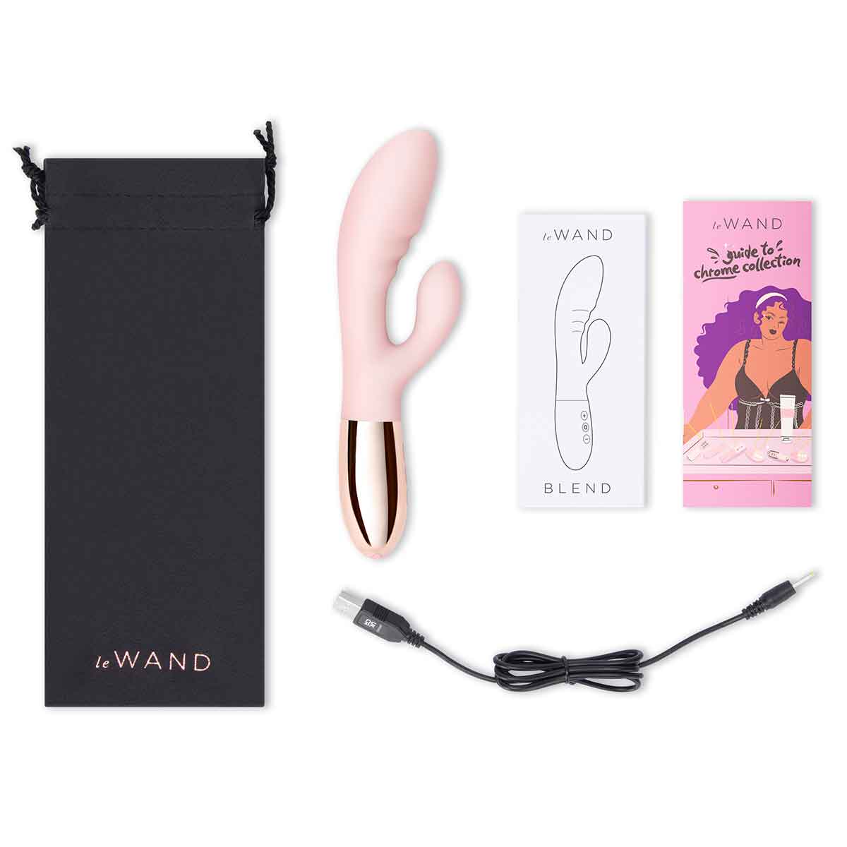 le WAND Вибромассажер с двойной стимуляцией le WAND BLEND розовое золото