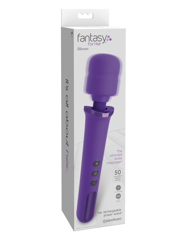 Легкий и мощный вибромассажер для тела Fantasy For Her Her Rechargeable Power Wand