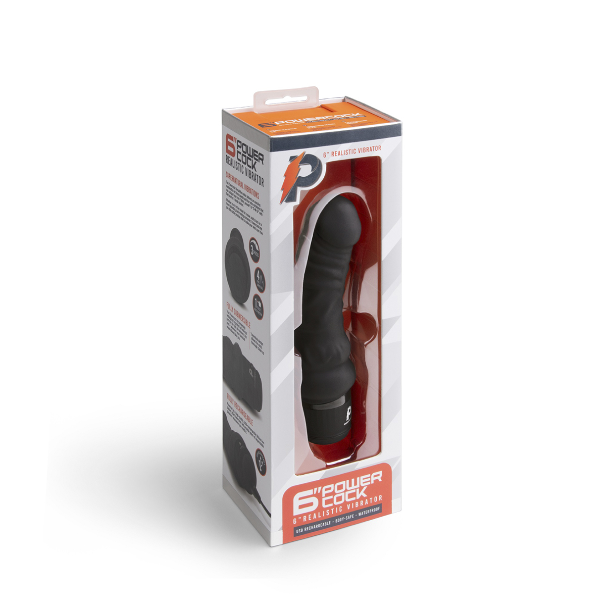 PowerCocks Небольшой массажер 6" Realistic Vibrator черный