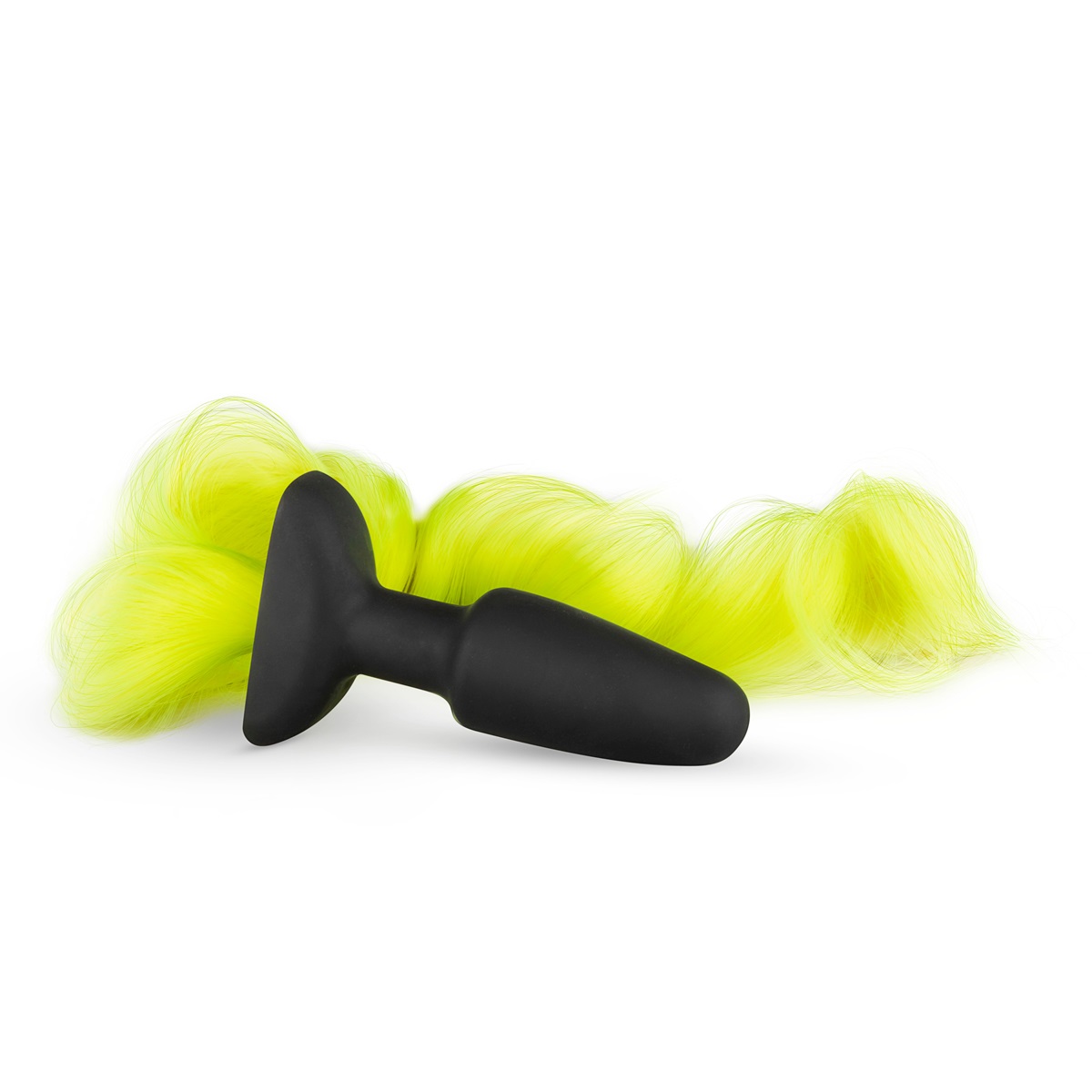EasyToys Силиконовый плаг с желтым хвостом Butt Plug With Tail