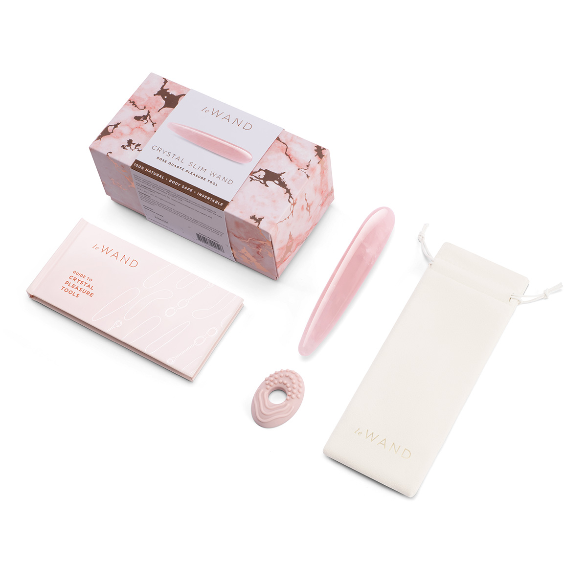 le WAND Массажер тонкий le WAND Crystal Slim Wand розовый кварц