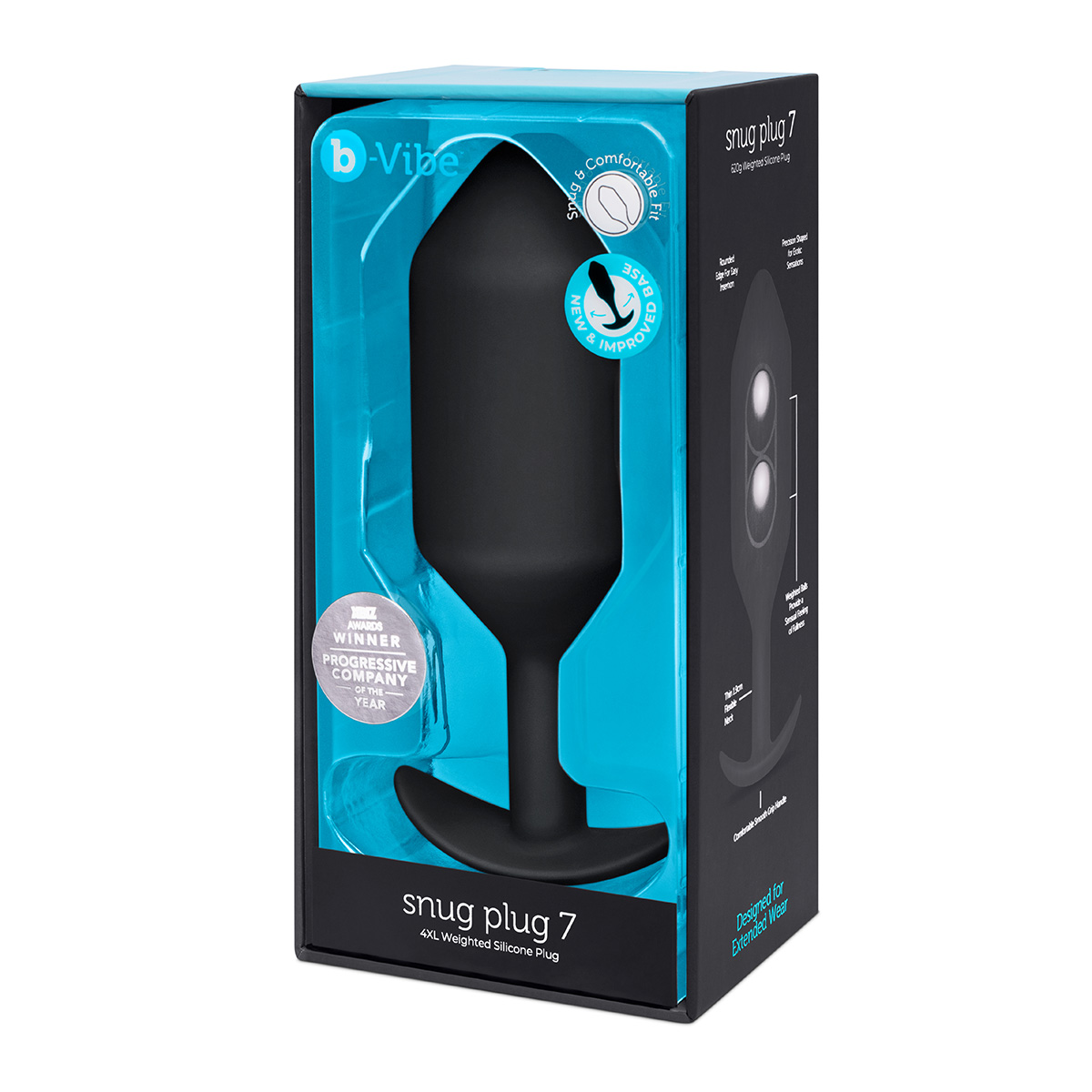 b-Vibe Профессиональная пробка для ношения B-vibe Snug Plug 7 черная