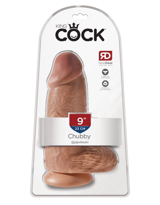 Фаллоимитатор реалистик утолщенный King Cock Chubby Tan