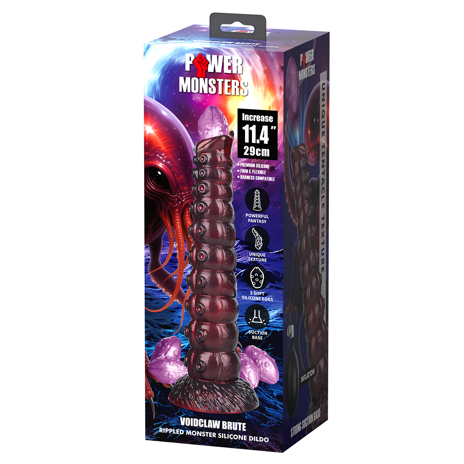 Voidclaw Brute, фаллоимитатор яйцеродящий на присоске, серии Power Monsters, 29 см