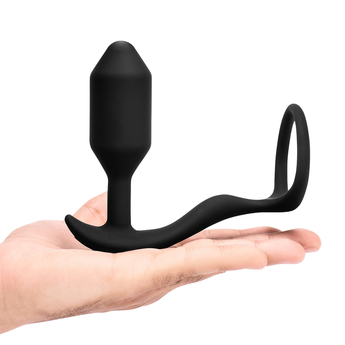 b-Vibe Вибрирующий плаг с кольцом для эрекции Vibrating Snug & Tug размер M