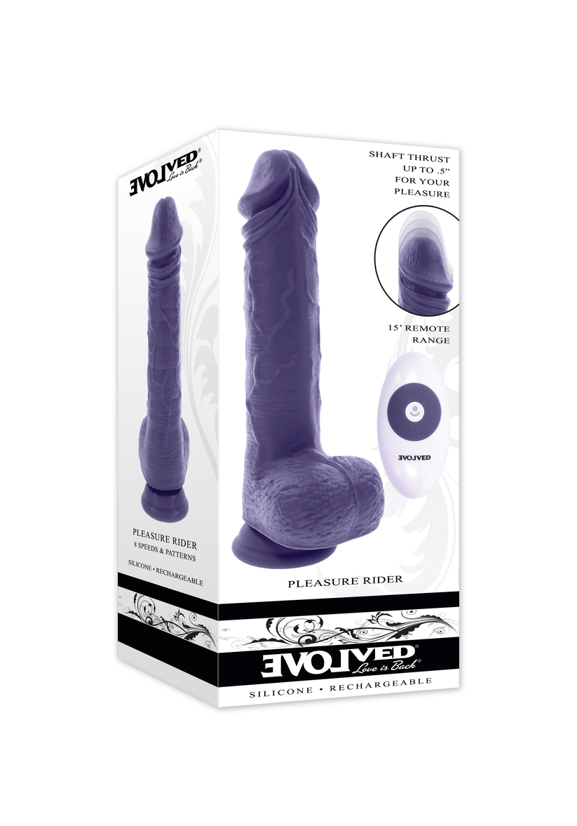 Фаллоимитатор на присоске с вибрацией и поступательными движениями Pleasure Rider