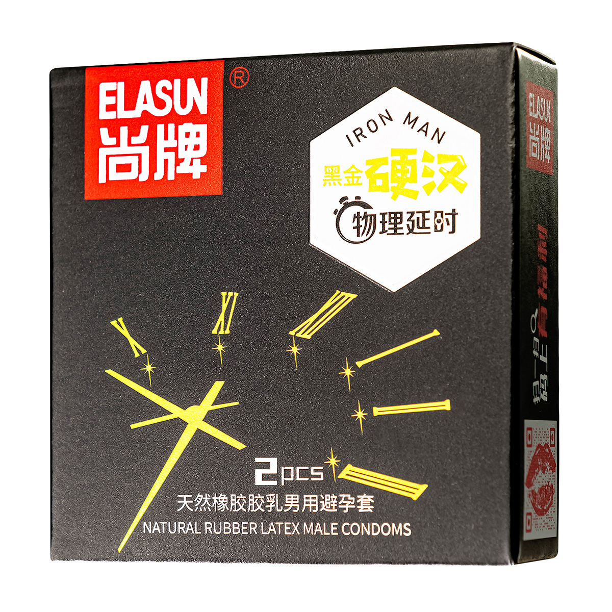 Elasun Презервативы тонкие с задержкой эякуляции Elasun Iron Man 1 уп (2 шт)
