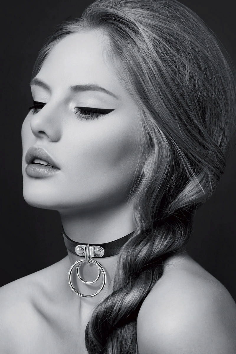 Чокер с кольцами COLLIER RAS DE COU NOIR