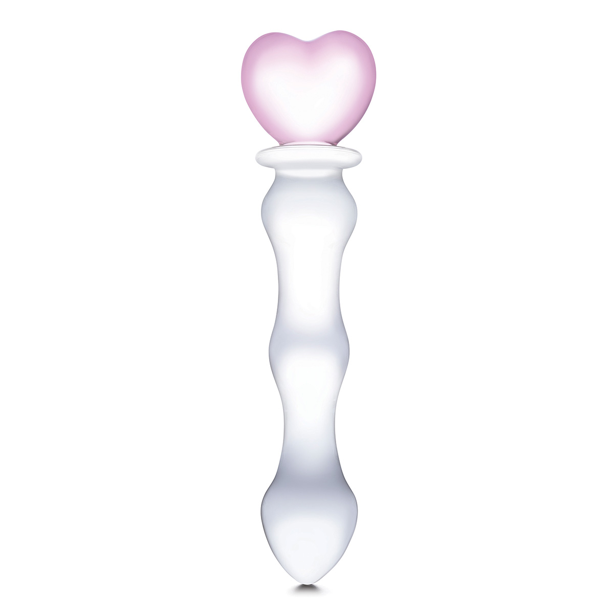 Glas Стеклянный фаллоимитатор с розовым сердцем Sweetheart
