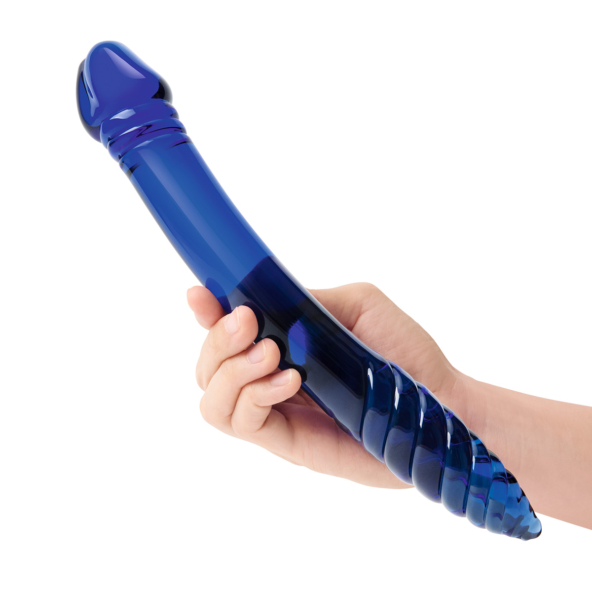 Glas Двухголовый рельефный стимулятор 11 in Double-sided Glass Dildo For G-Spot P-Spot Stimulation