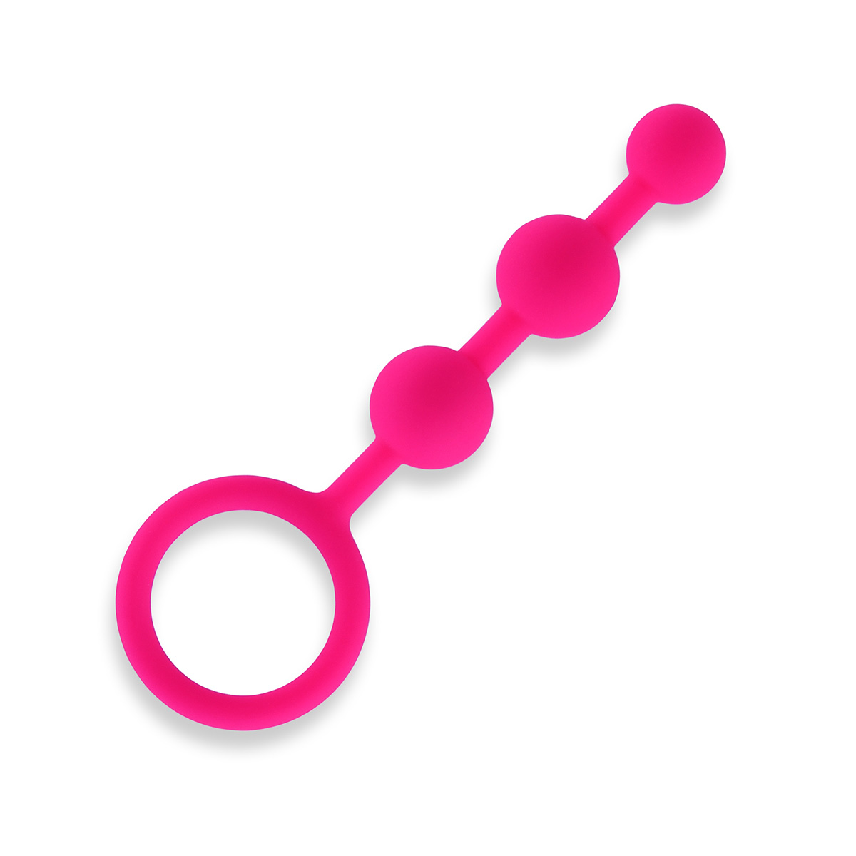 All about anal Розовые силиконовые анальные бусины Silicone Anal Beads 3 шарика