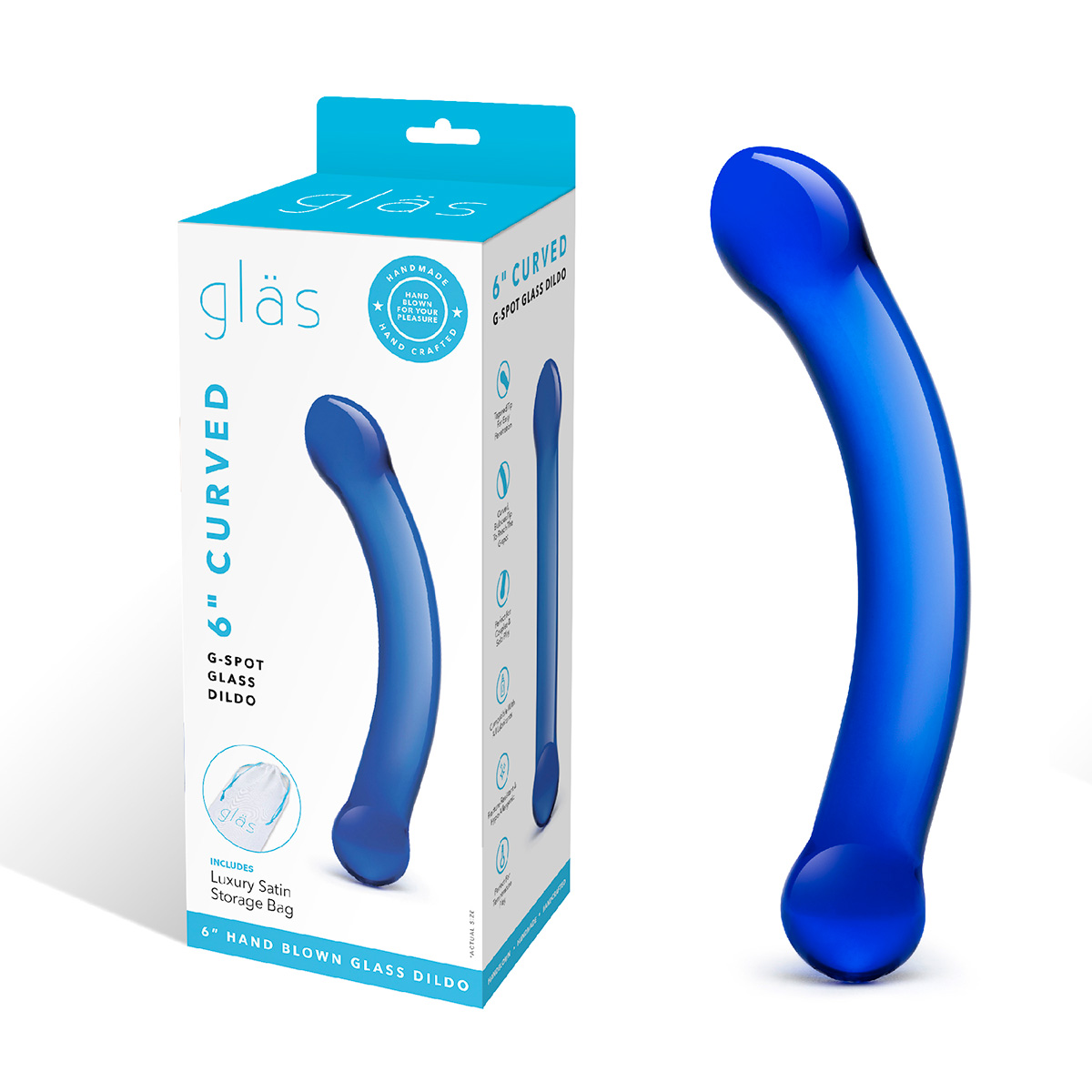 Glas Стеклянный фаллос для точки G CURVED G-SPOT