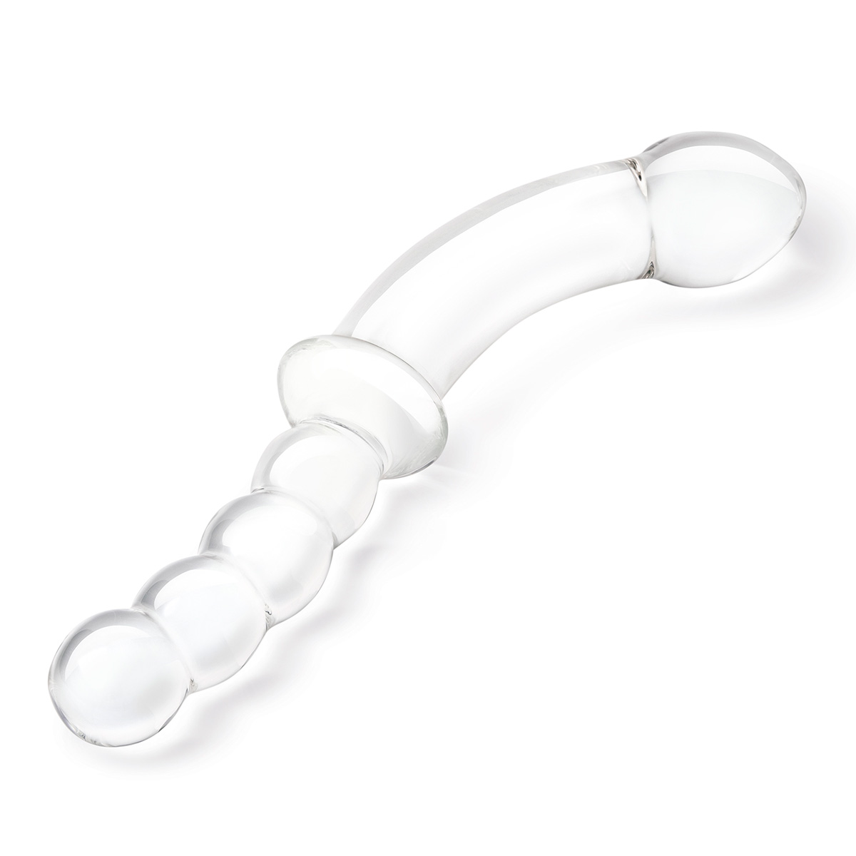 Glas Анально-вагинальный фаллоимитатор 12,5 in Girthy Double Sided Dong With Anal Bead Grip Handle
